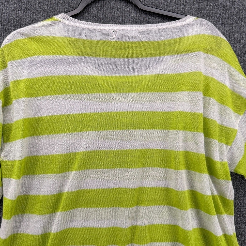 Parkhurst Sweater Womens L Yellow Striped Pullover Lightweight Preppy Casual - Picture 4 of 9